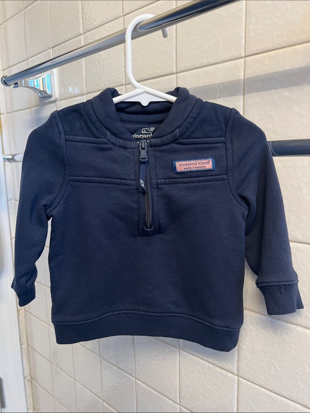 Vineyard Vines Toddler Navy Quarter-Zip Sweatshirt